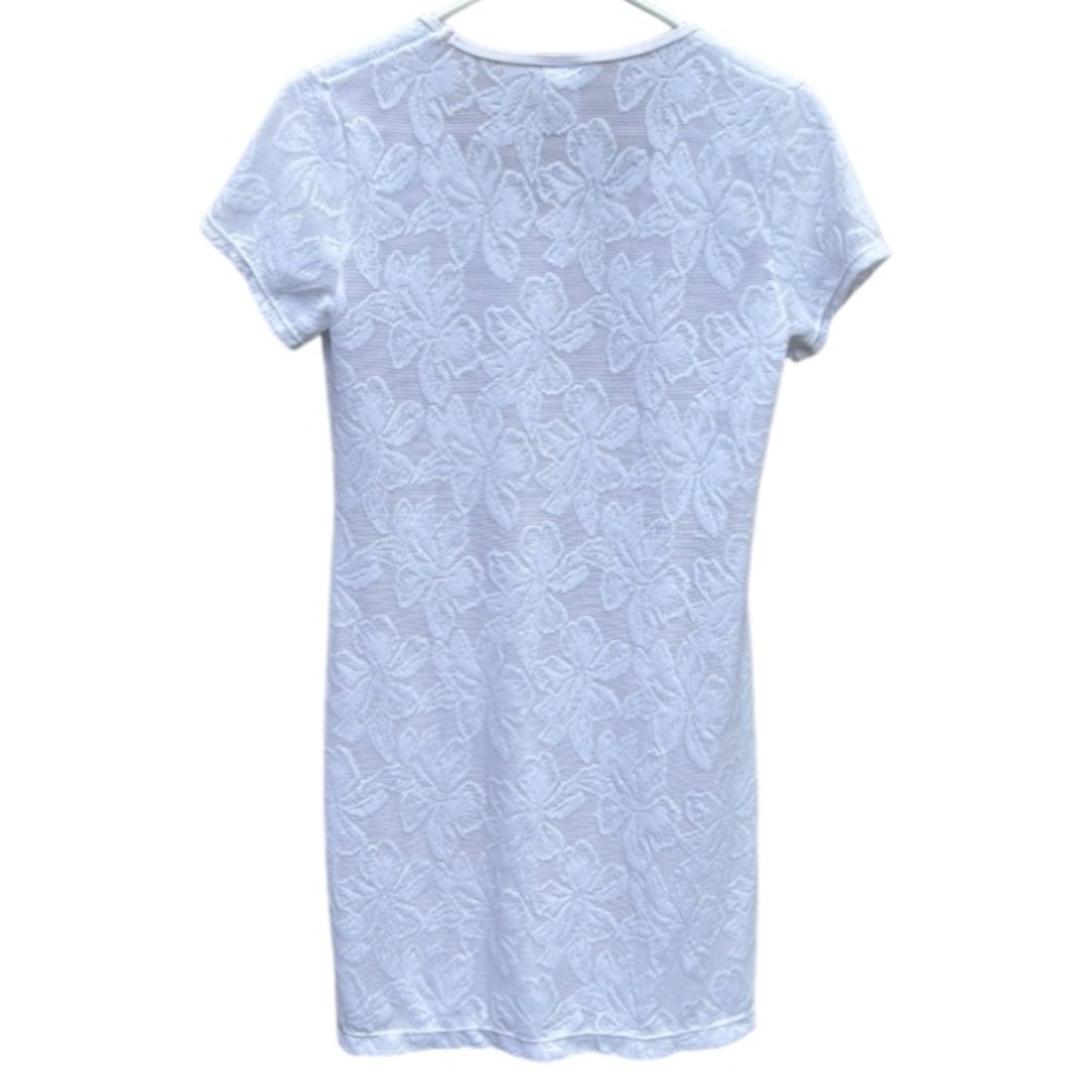 Tommy Bahama Cover-up Dress, Textured Fabric, Floral, Semi-Sheer, Size XS - Picture 3 of 13